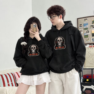 Moletom Arte de Adesivo de Caveira de Vampiro Assustador