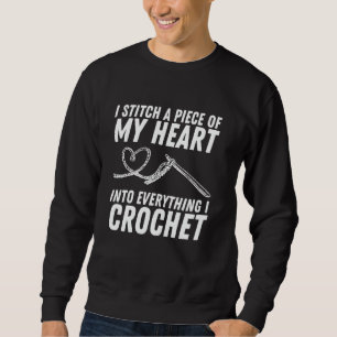 Moletom Arte De Crochê legal Para Homens Mulheres Crochete