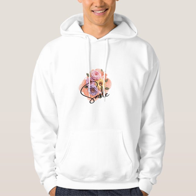 Moletom Arte de Flores de Crochê Sorriso Floral (Frente)