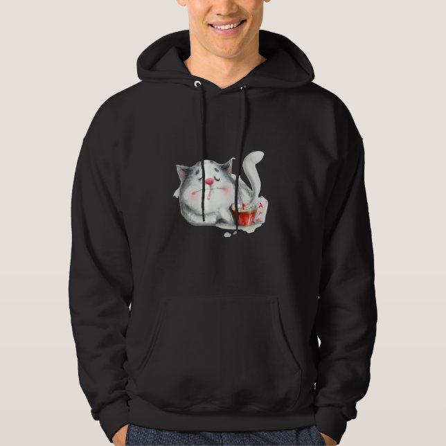 Moletom Arte de gato dormindo gatinho fofo (Frente)