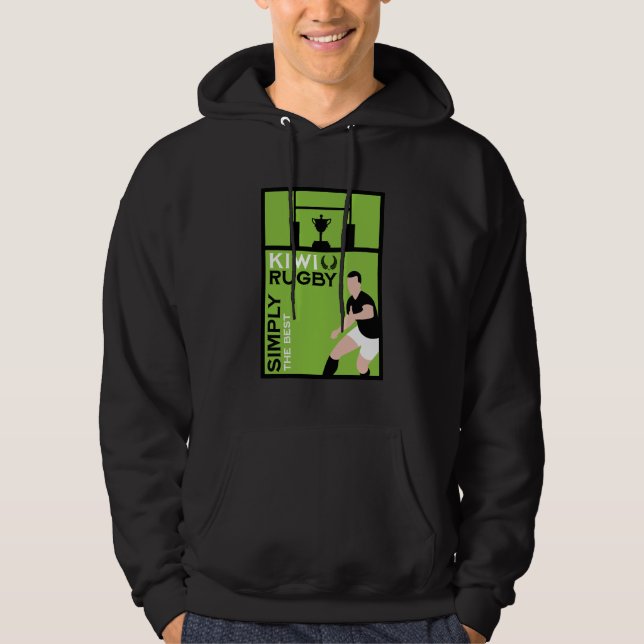 Moletom Arte de Jogadores de Rugby Kiwi NZ (Frente)