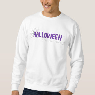 Moletom Arte de letras de Halloween em negrito com vassour