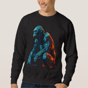 Moletom Arte de macaco - arte de animal zoológico gorila
