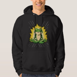 Moletom Arte de Meditação do Sapo Zen Super Saiyan Glow