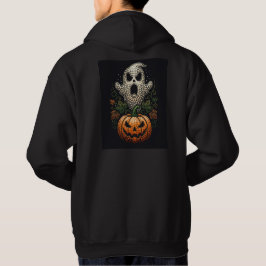 Moletom Arte de ponto de abóbora de crânio de Halloween gó