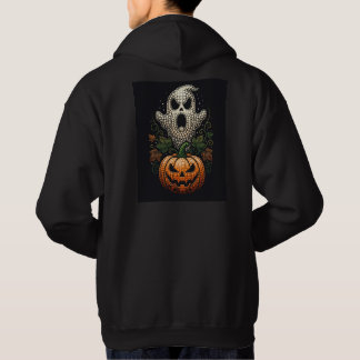 Moletom Arte de ponto de abóbora de crânio de Halloween gó