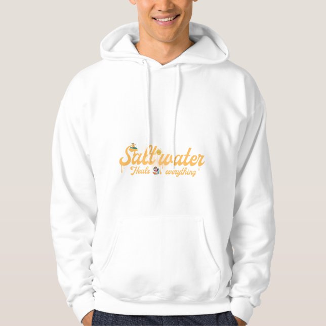 Moletom Arte de Surf Tudo Cura Água Salgada (Frente)