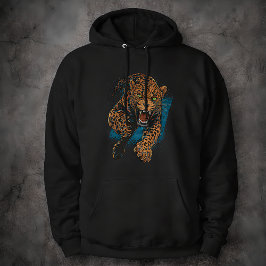 Moletom Arte de vida selvagem de gato grande leopardo fero