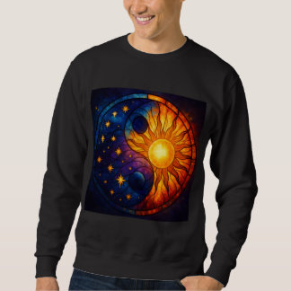 Moletom Arte de Vidro Manchado Celestial Yin Yang