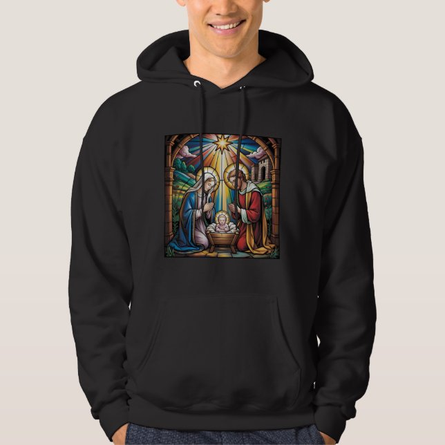 Moletom Arte de Vitral da Natividade – Natal da Sagrada Fa (Frente)