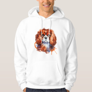 Moletom Arte em Aquarela do Cavalier King Charles Spaniel