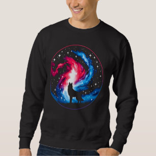 Moletom Arte Espacial Cósmica legal Galáxia do Lobo Cósmic