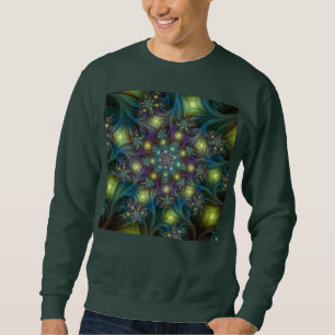Moletom Arte Fractal Roxa Roxa Abstrato brilhante iluminad