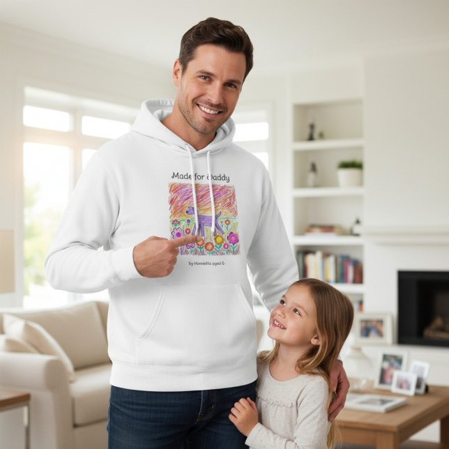 Moletom Arte infantil desenhada à mão Presente para o Papa (Criador carregado)