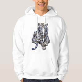 Moletom Arte Majestosa do Tigre Branco Realeza Joalheria