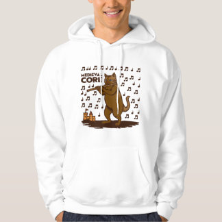 Moletom Arte Medieval do Gato Engraçado Tocando Flauta