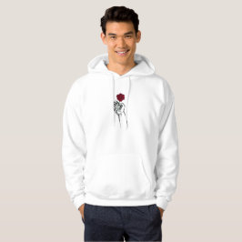 Moletom Arte Minimalista de Mão Segurando Rosa Masculino 