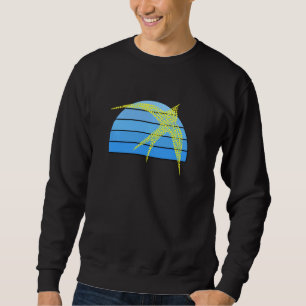 Moletom Arte original inspirada em amarelo Engolir azul cé