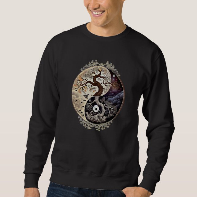 Moletom Arte Premium da Árvore da Vida Yin Yang (Frente)