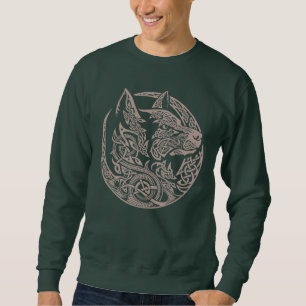 Moletom Arte Tribal Celta com Entrelaçamento de Lobo