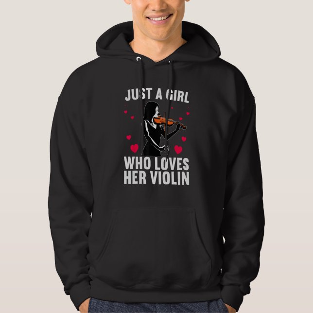 Moletom Arte Violina Engraçada Para Meninas Mulheres Violi (Frente)