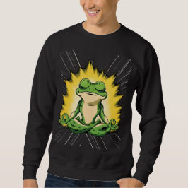 Moletom Arte Zen Frog Meditação Super Saiyan Glow