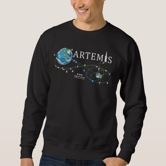 Moletom Artemis 1 Roteiro Mapa SLS - Missão de Lançamento  (Frente)