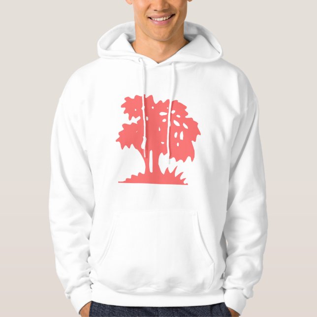 Moletom Árvore de desenho - Rosa tropical (Frente)