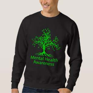Moletom Árvore de Fita Verde Mês de Consciência Mental