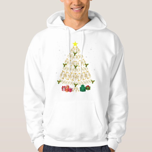 Moletom Árvore de Natal de Trompete Bonita - Xmas (Frente)