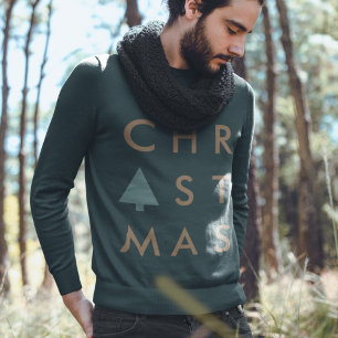 Moletom Árvore de Natal   Dourado e Verde minimalista mod