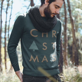 Moletom Árvore de Natal | Dourado e Verde minimalista mode