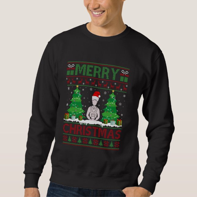 Moletom Árvore de Natal Feia, Luz Barista Feia (Frente)