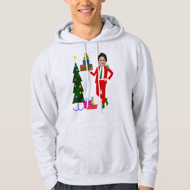 Moletom árvore de natal justin trudeau (Frente)