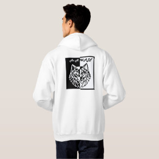 Moletom As A Wolf Geometric Art T-Shirt – Black and White