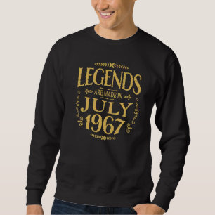 Moletom As Legendas São Feitas Aniversário De Julho De 196