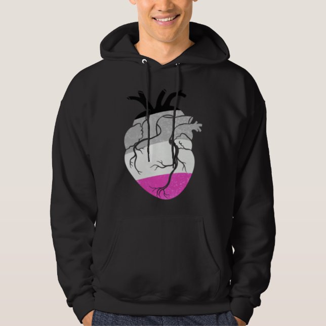 Moletom Asexual Pride Heart Flag (Frente)