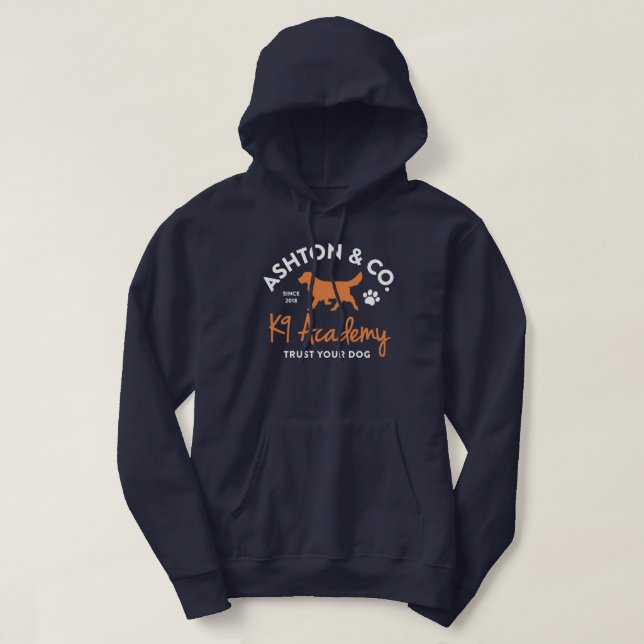 Moletom Ashton & Co. K9 Academy 2c Escuro  (Frente do Design)