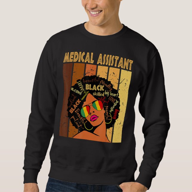 Moletom Assistente médico afro-americano Black Hist (Frente)