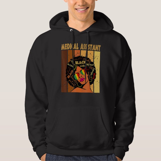 Moletom Assistente médico afro-americano Black Hist (Frente)