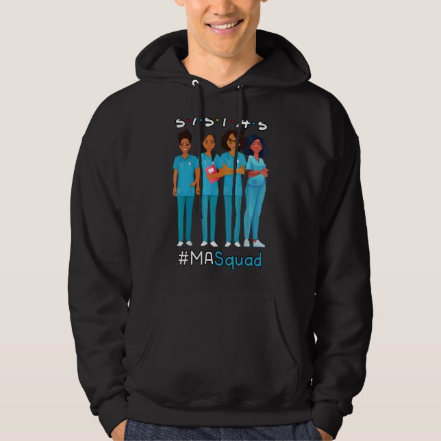Moletom Assistente Médico Mães Pretas Esquadrão Sistas (Frente)