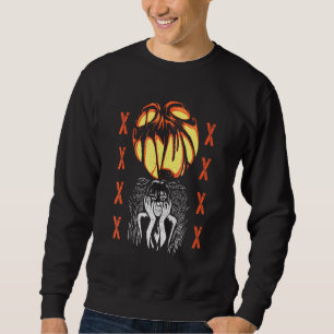 Moletom Assustador Halloween Pumpkin Cabeça de Bruxas Brux