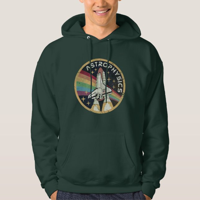Moletom Astrofísica Emblema Vintage V02 (Frente)