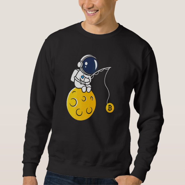 Moletom Astronaut Moon Fishing BTC Crypto Cryptocurrency B (Frente)