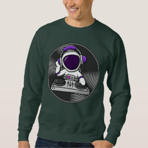 Moletom Astronauta DJ Cute Space Music design