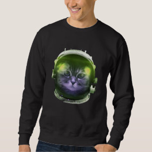 Moletom Astronauta Gato Gato Espaço Viagem Engraçado Pre