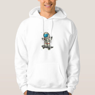 Moletom Astronauta Legal Andando de Skate no Espaço Sidera