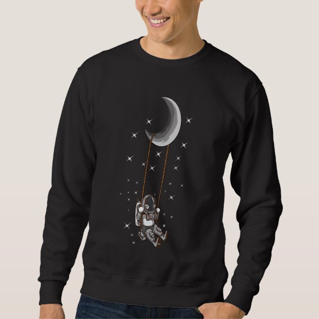 Moletom Astronauta Lua Swing Space Universo Estrelas Cosmo (Frente)