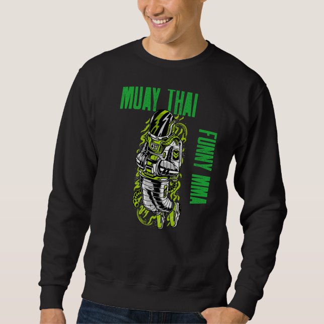 Moletom Astronauta Muay Tailandês, Calma, Mma, Greve, Jiu  (Frente)