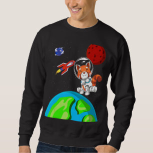 Moletom Astronauta Vermelho do Foguete Espacial Exterior d
